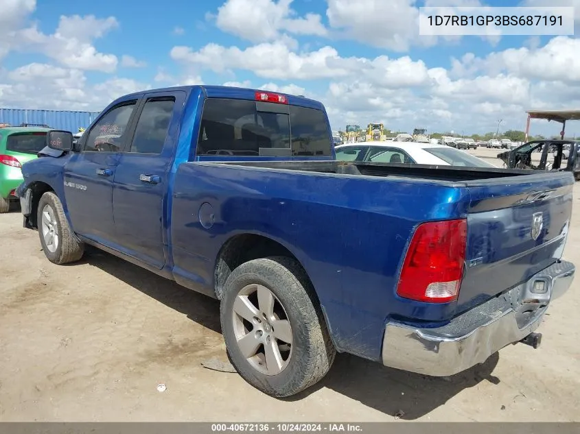 2011 Dodge Ram 1500 VIN: 1D7RB1GP3BS687191 Lot: 40672136