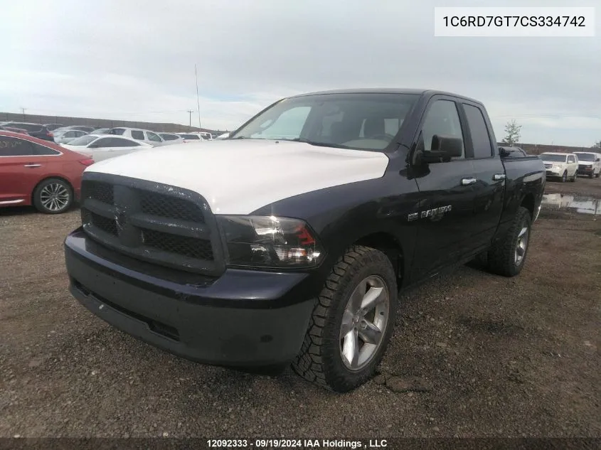 2012 Dodge Ram 1500 Slt VIN: 1C6RD7GT7CS334742 Lot: 12092333