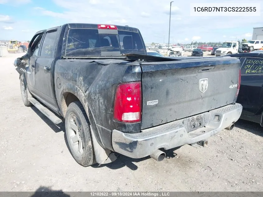 2012 Dodge Ram 1500 Laramie VIN: 1C6RD7NT3CS222555 Lot: 12102622