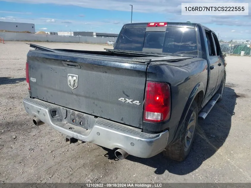 2012 Dodge Ram 1500 Laramie VIN: 1C6RD7NT3CS222555 Lot: 12102622