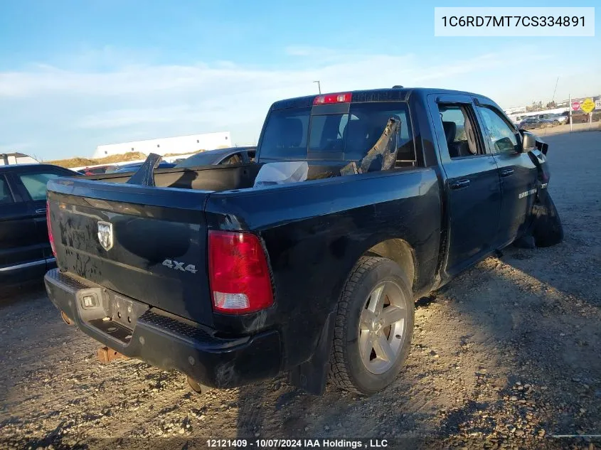 2012 Dodge Ram 1500 Sport VIN: 1C6RD7MT7CS334891 Lot: 12121409