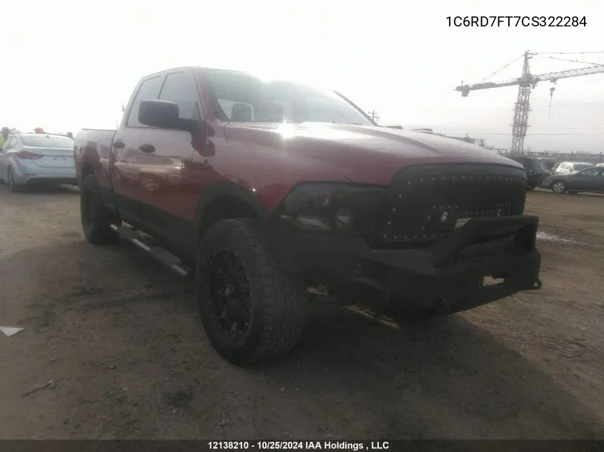 1C6RD7FT7CS322284 2012 Dodge Ram 1500 St