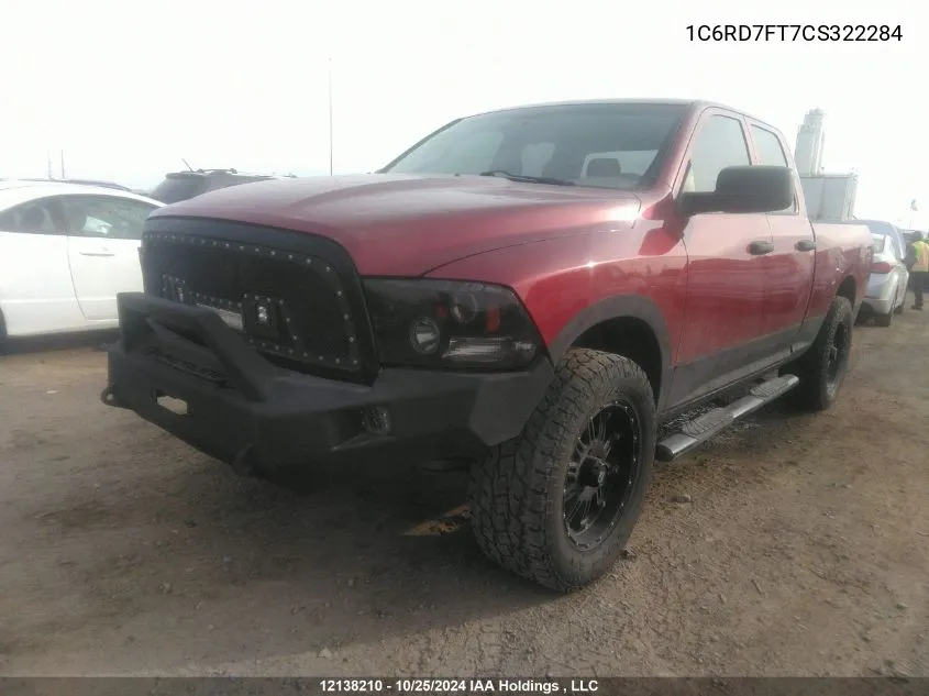 2012 Dodge Ram 1500 St VIN: 1C6RD7FT7CS322284 Lot: 12138210