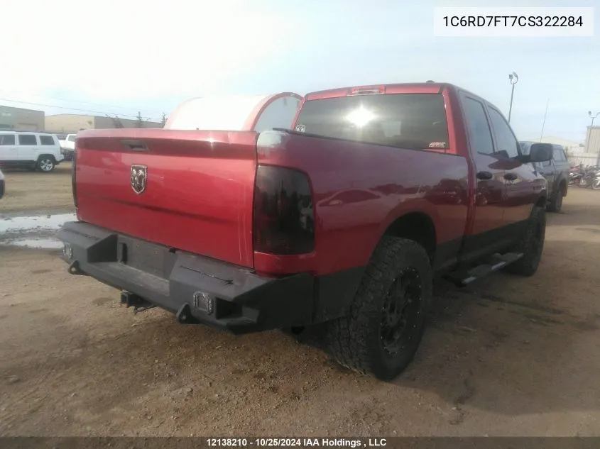 1C6RD7FT7CS322284 2012 Dodge Ram 1500 St