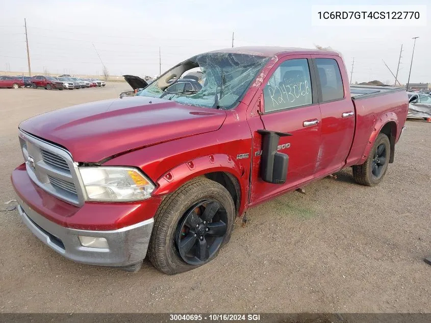 2012 Dodge Ram 1500 Slt VIN: 1C6RD7GT4CS122770 Lot: 30040695