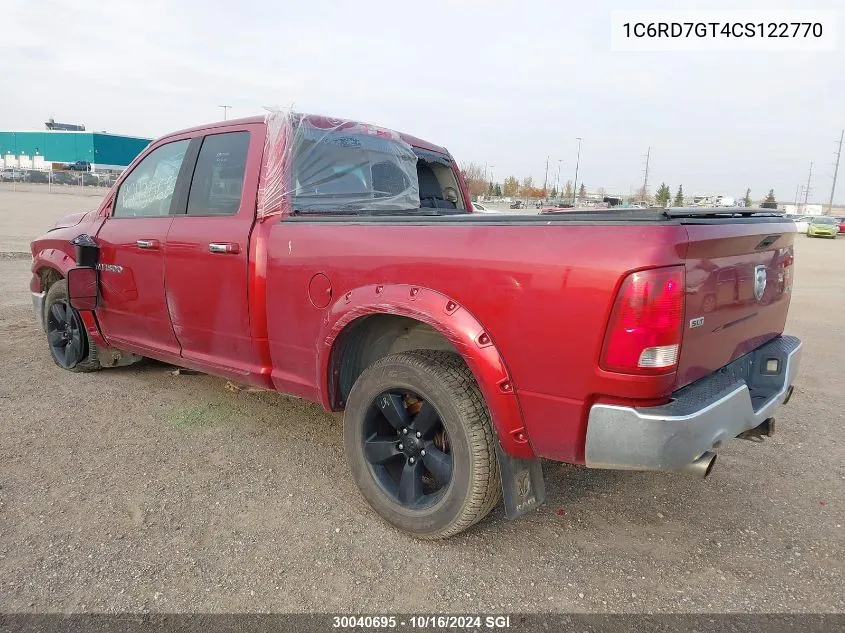 1C6RD7GT4CS122770 2012 Dodge Ram 1500 Slt