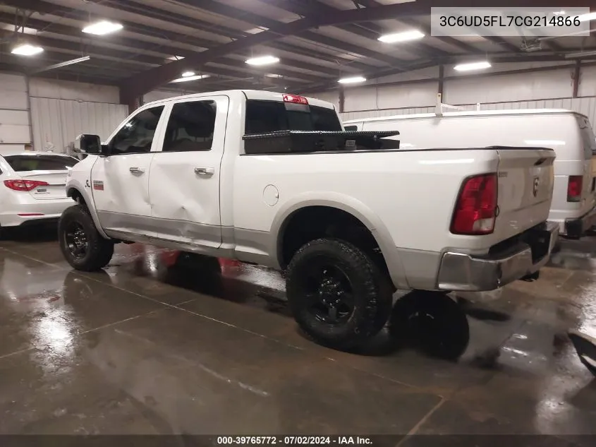 2012 Ram 2500 Laramie VIN: 3C6UD5FL7CG214866 Lot: 39765772