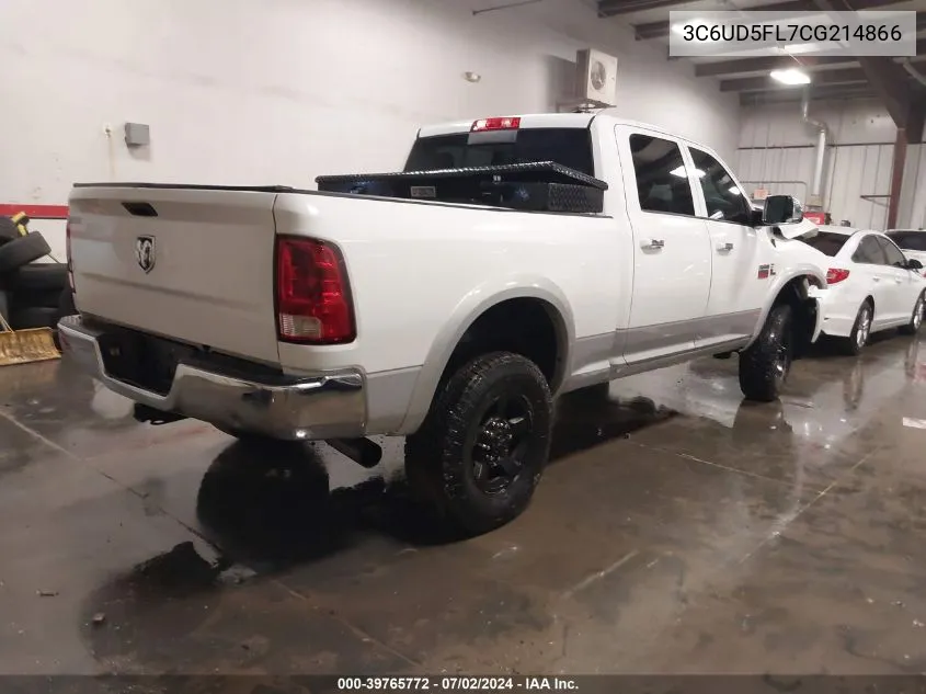 2012 Ram 2500 Laramie VIN: 3C6UD5FL7CG214866 Lot: 39765772