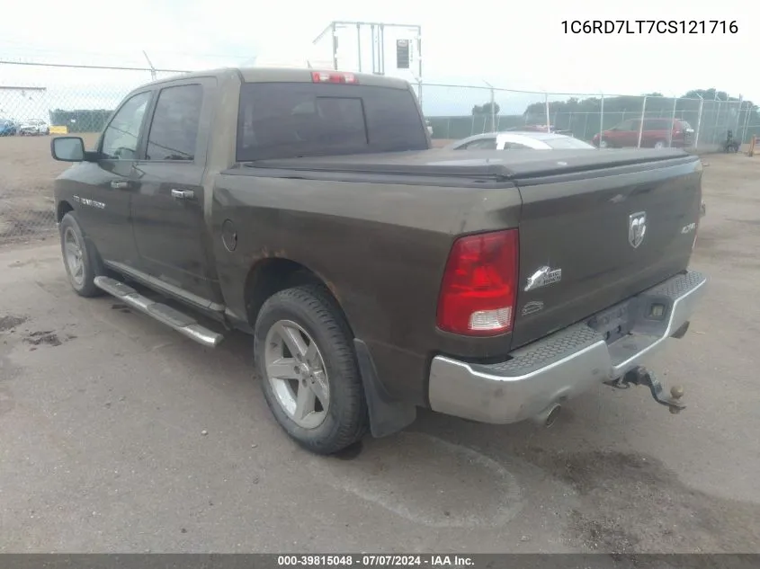 2012 Ram 1500 Slt VIN: 1C6RD7LT7CS121716 Lot: 40357843