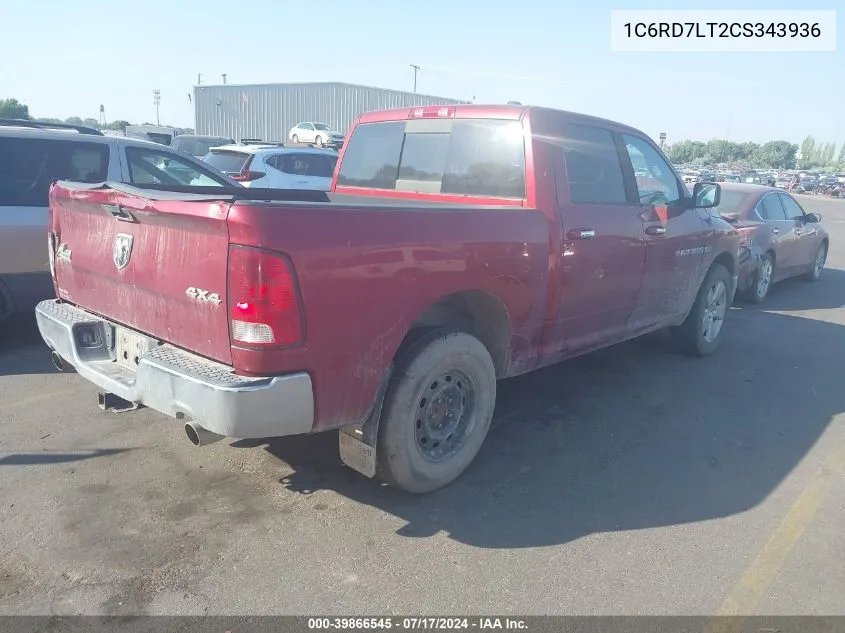 2012 Ram 1500 Slt VIN: 1C6RD7LT2CS343936 Lot: 39866545