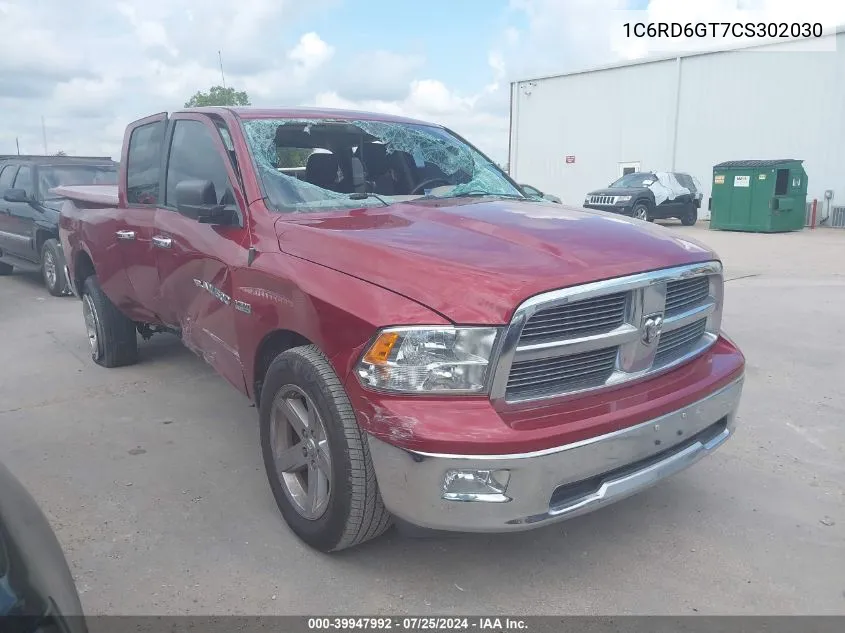 2012 Ram 1500 Slt VIN: 1C6RD6GT7CS302030 Lot: 39947992