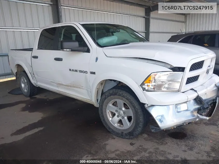 2012 Ram 1500 Slt VIN: 1C6RD7LT7CS247915 Lot: 40005045