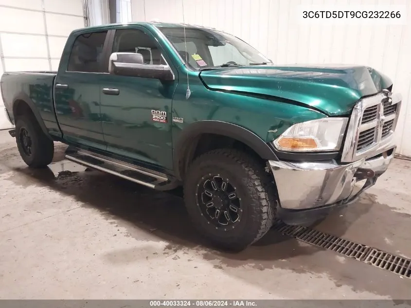 2012 Ram 2500 Slt VIN: 3C6TD5DT9CG232266 Lot: 40033324