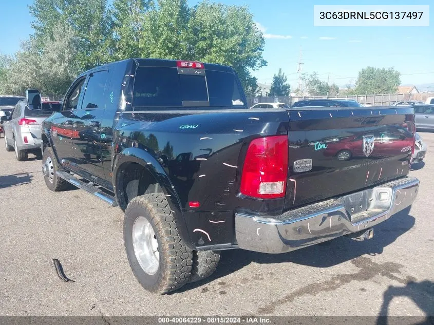 2012 Ram 3500 Laramie Longhorn/Limited Edition VIN: 3C63DRNL5CG137497 Lot: 40064229