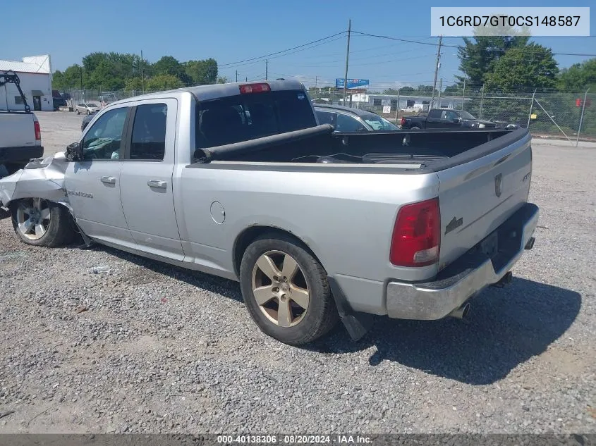 2012 Dodge Ram 1500 Slt VIN: 1C6RD7GT0CS148587 Lot: 40138306