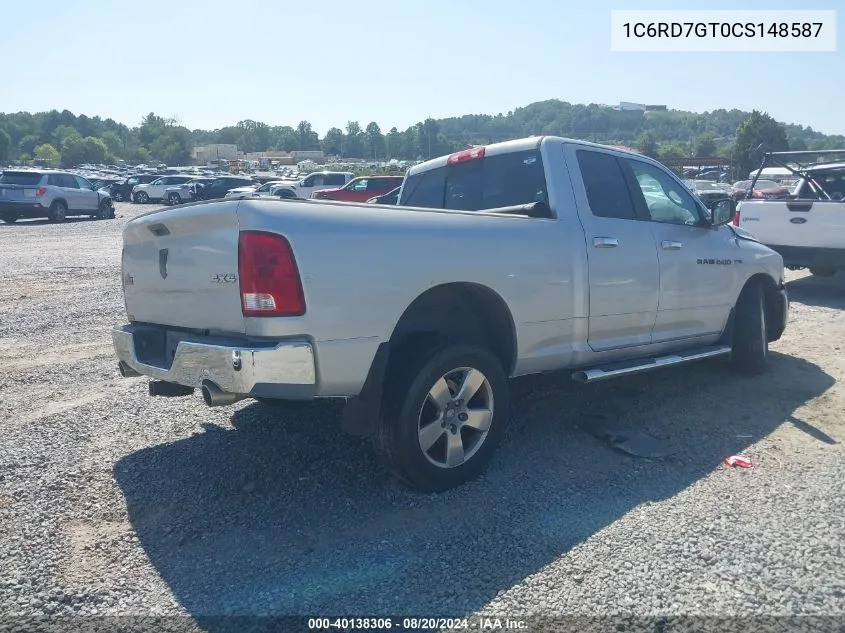 2012 Dodge Ram 1500 Slt VIN: 1C6RD7GT0CS148587 Lot: 40138306