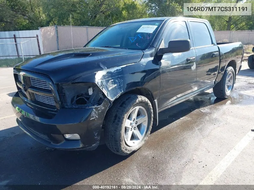 1C6RD7MT7CS311191 2012 Ram 1500 Sport