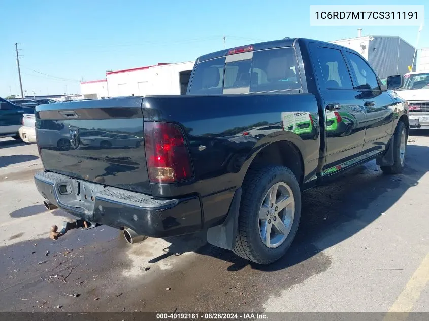 2012 Ram 1500 Sport VIN: 1C6RD7MT7CS311191 Lot: 40192161