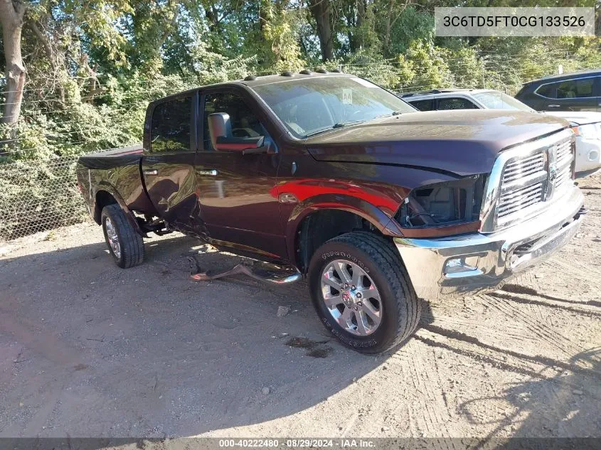 2012 Ram 2500 Laramie VIN: 3C6TD5FT0CG133526 Lot: 40222480