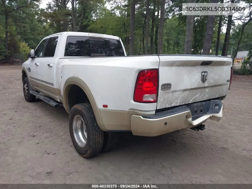 3C63DRKL5CG314609 2012 Dodge Ram 3500 Longhorn