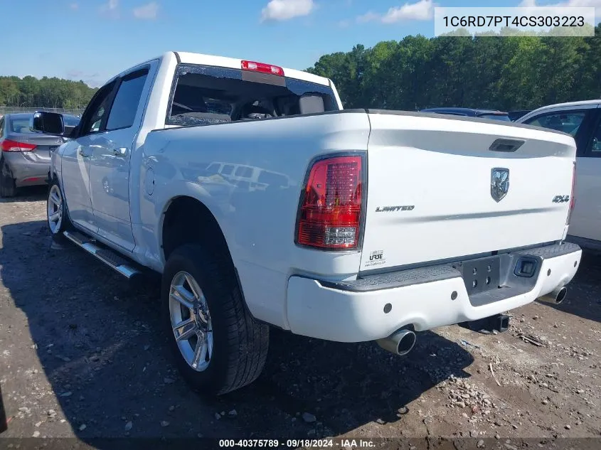 1C6RD7PT4CS303223 2012 Dodge Ram 1500 Longhorn