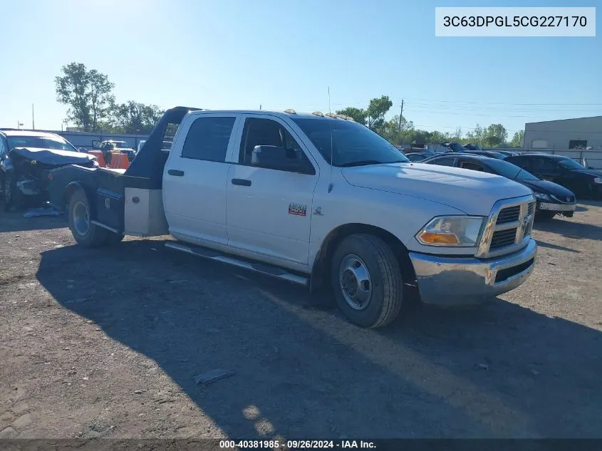 2012 Dodge Ram 3500 St VIN: 3C63DPGL5CG227170 Lot: 40381985