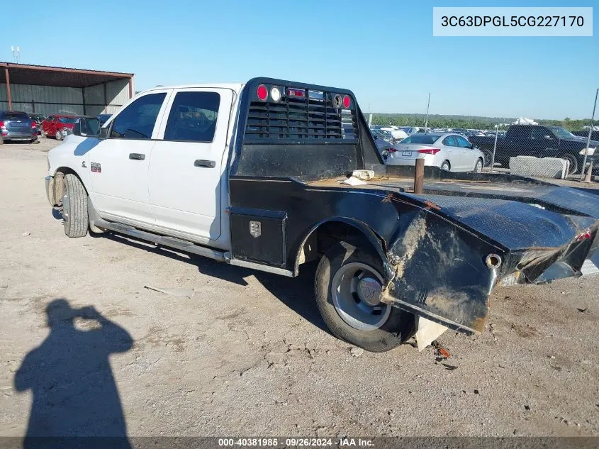 2012 Dodge Ram 3500 St VIN: 3C63DPGL5CG227170 Lot: 40381985