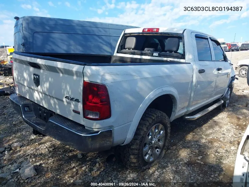 2012 Dodge Ram 3500 St VIN: 3C63D3CL8CG194387 Lot: 40438961