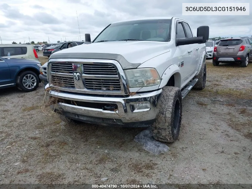 2012 Ram 2500 Slt VIN: 3C6UD5DL3CG151946 Lot: 40474790