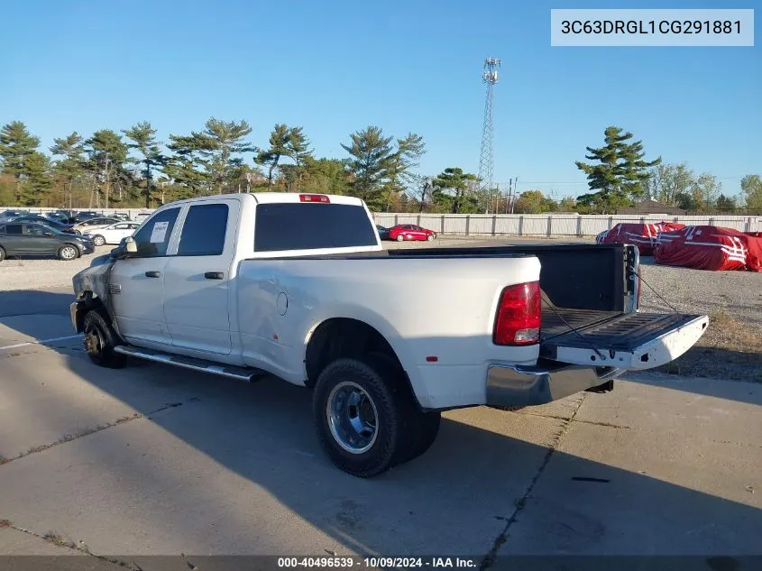 2012 Dodge Ram 3500 St VIN: 3C63DRGL1CG291881 Lot: 40496539