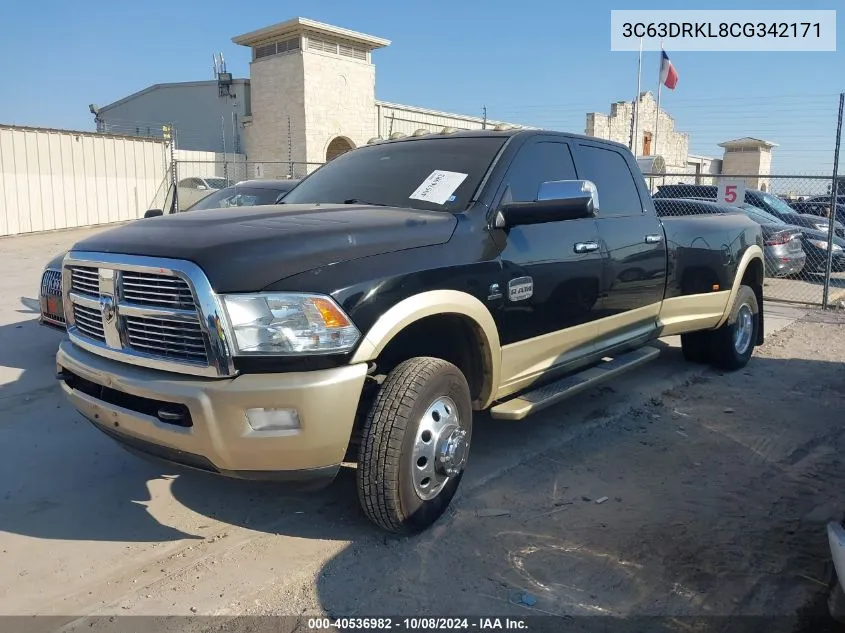 2012 Dodge Ram 3500 Longhorn VIN: 3C63DRKL8CG342171 Lot: 40536982