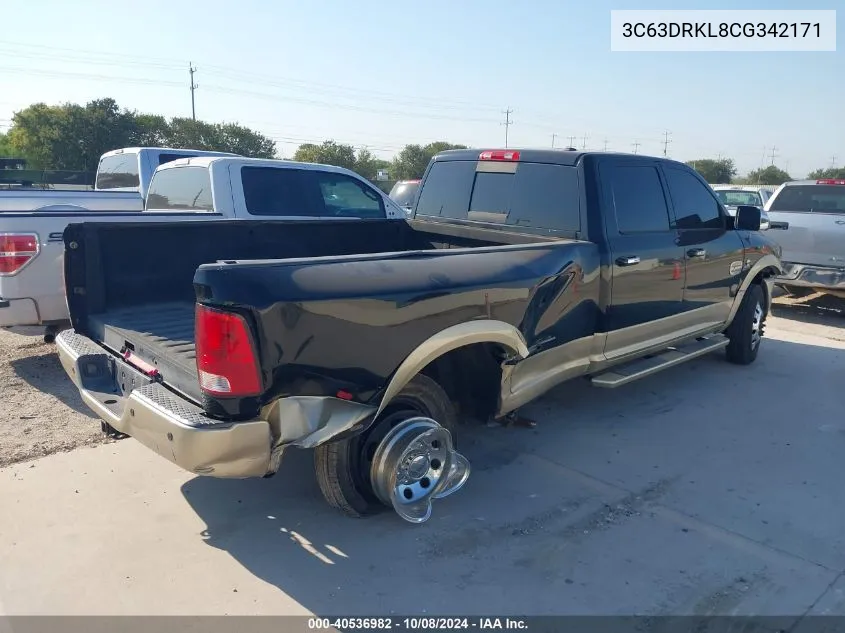 2012 Dodge Ram 3500 Longhorn VIN: 3C63DRKL8CG342171 Lot: 40536982