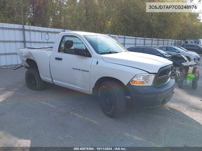 2012 Dodge Ram 1500 St VIN: 3C6JD7AP7CG248976 Lot: 40579364