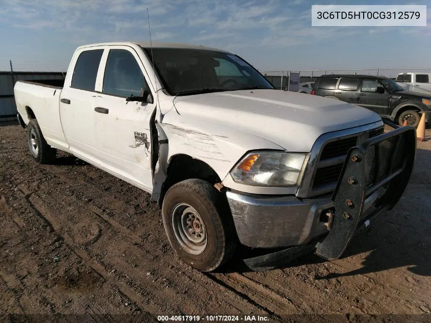 2012 Dodge Ram 2500 St VIN: 3C6TD5HT0CG312579 Lot: 40617919