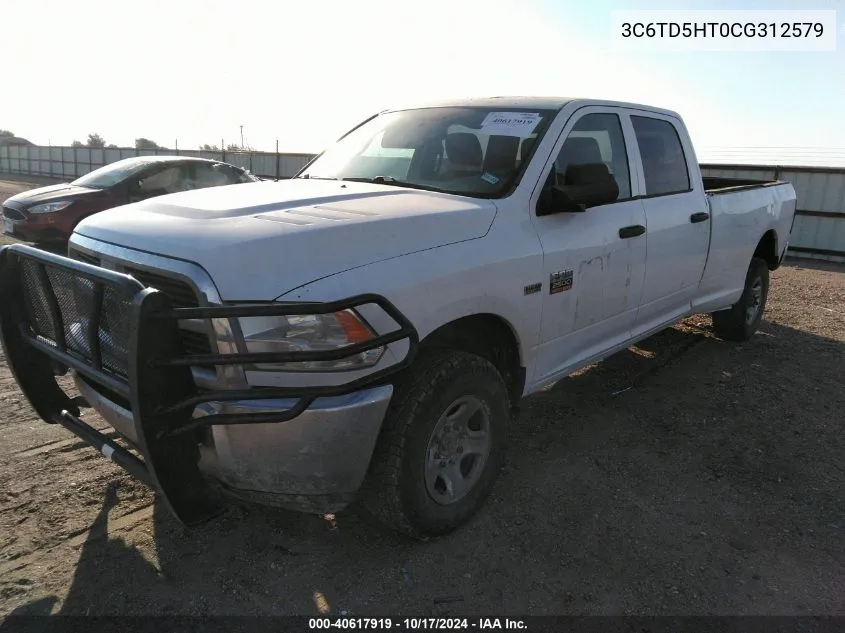 2012 Dodge Ram 2500 St VIN: 3C6TD5HT0CG312579 Lot: 40617919