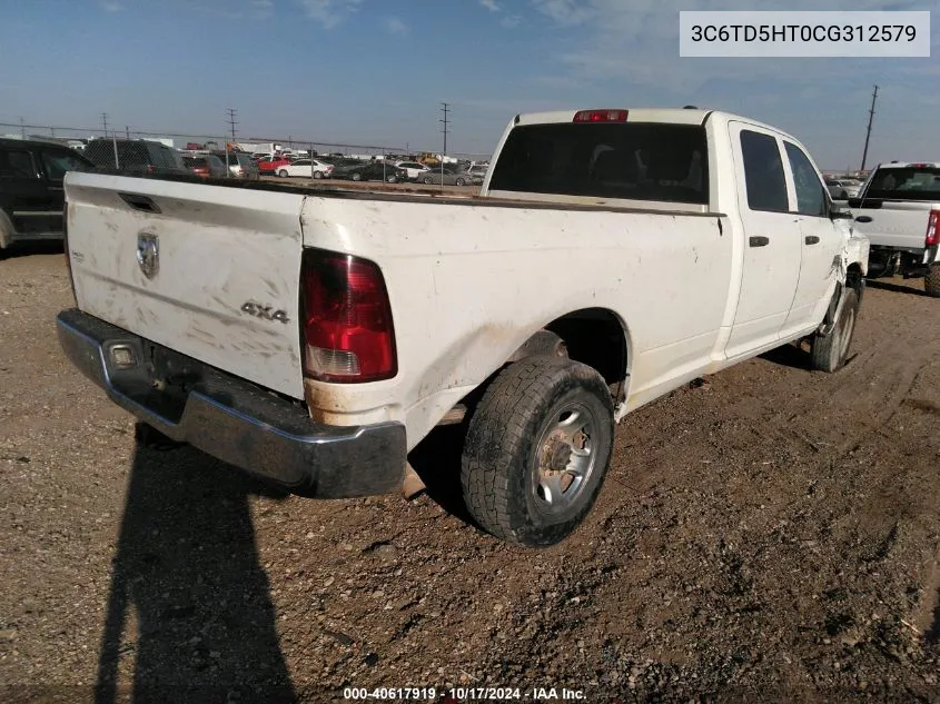 2012 Dodge Ram 2500 St VIN: 3C6TD5HT0CG312579 Lot: 40617919