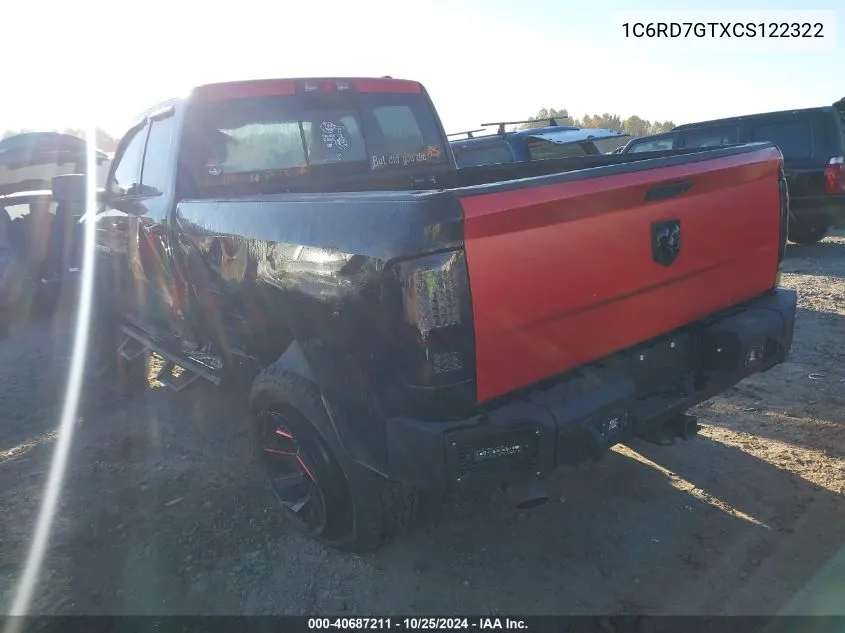 2012 Ram 1500 Slt VIN: 1C6RD7GTXCS122322 Lot: 40687211