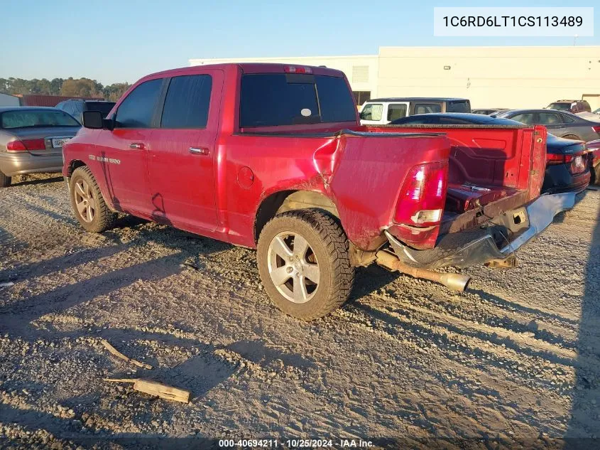 2012 Ram 1500 Slt VIN: 1C6RD6LT1CS113489 Lot: 40694211