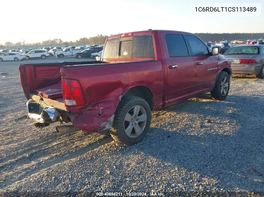 2012 Ram 1500 Slt VIN: 1C6RD6LT1CS113489 Lot: 40694211