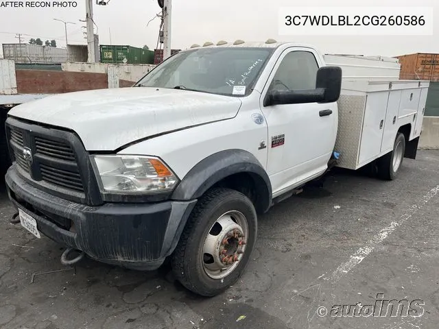 2012 Dodge Ram 4500 St/Slt VIN: 3C7WDLBL2CG260586 Lot: 40718623