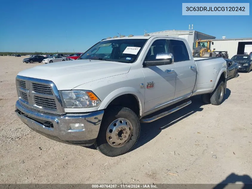 3C63DRJL0CG120242 2012 Dodge Ram 3500 Laramie