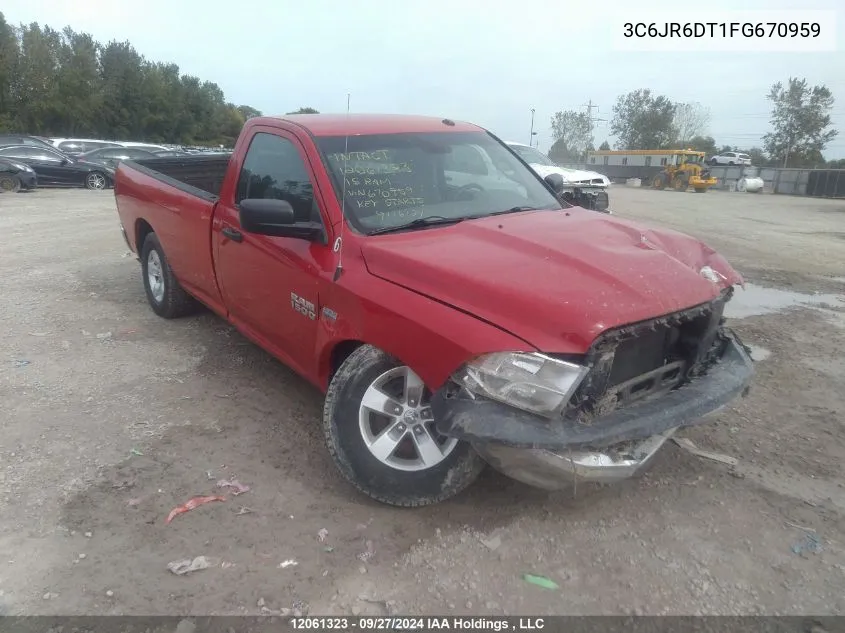 3C6JR6DT1FG670959 2015 Dodge Ram 1500