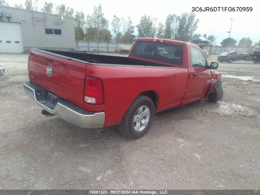 3C6JR6DT1FG670959 2015 Dodge Ram 1500