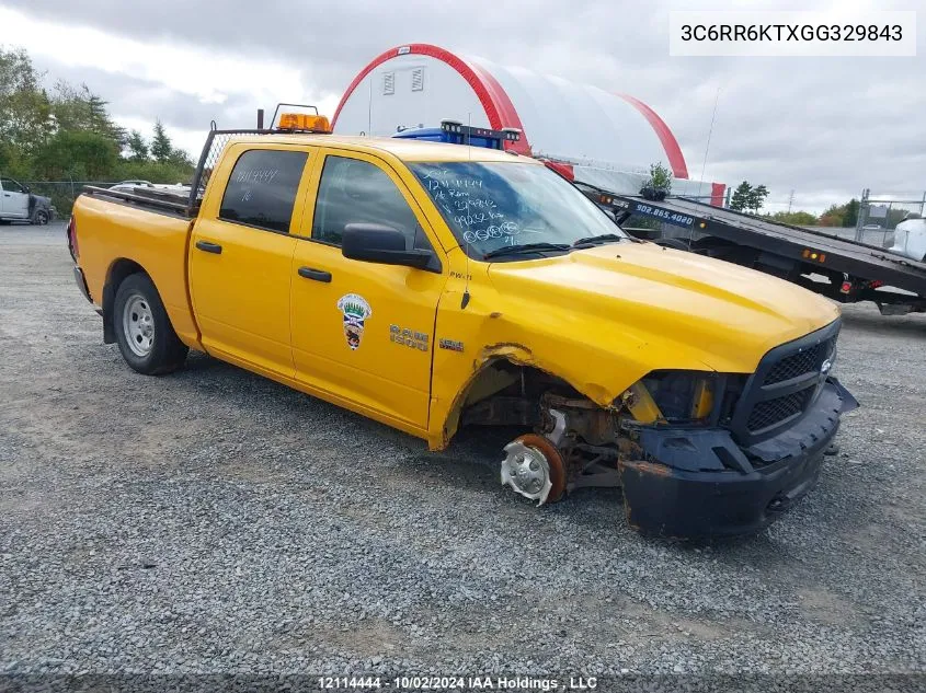 3C6RR6KTXGG329843 2016 Dodge Ram 1500