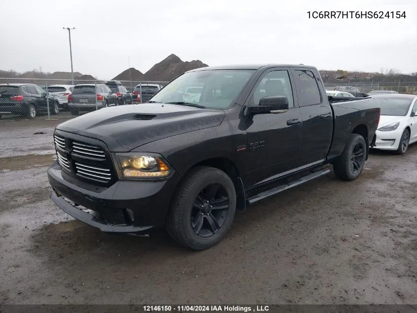 2017 Dodge Ram 1500 VIN: 1C6RR7HT6HS624154 Lot: 12146150