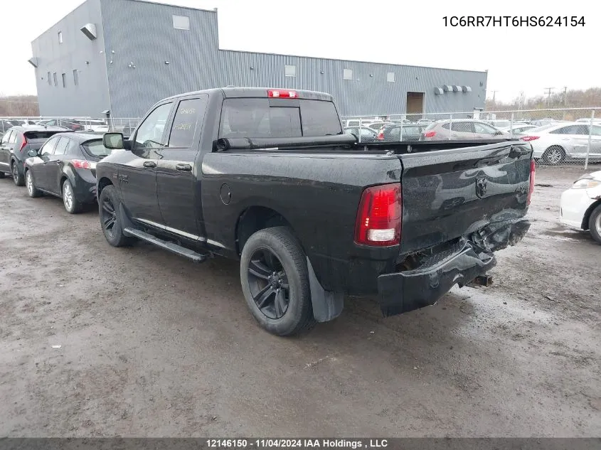 2017 Dodge Ram 1500 VIN: 1C6RR7HT6HS624154 Lot: 12146150