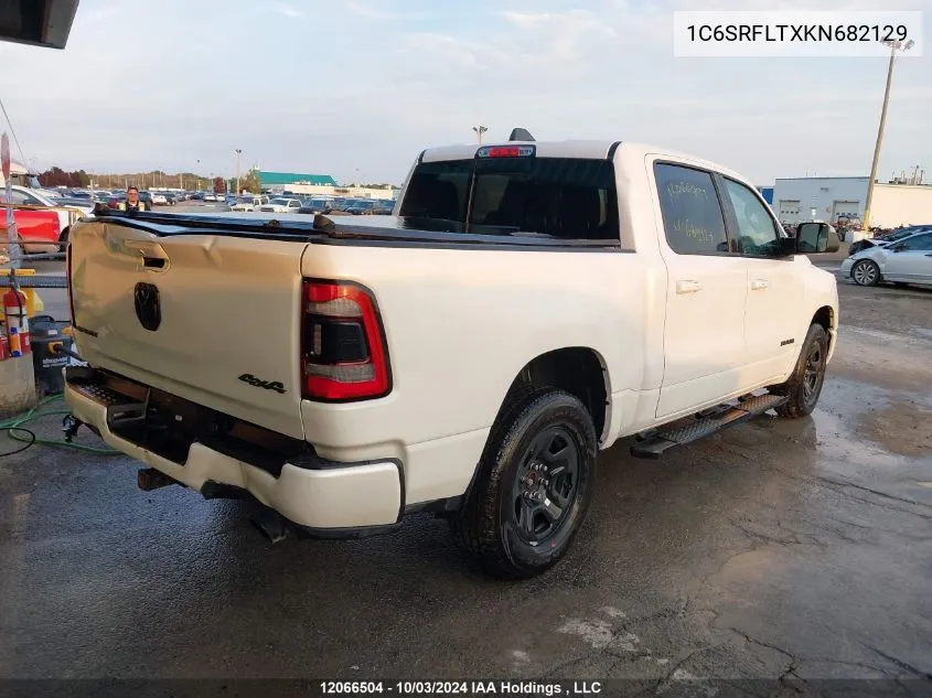 2019 Dodge Ram 1500 VIN: 1C6SRFLTXKN682129 Lot: 12066504