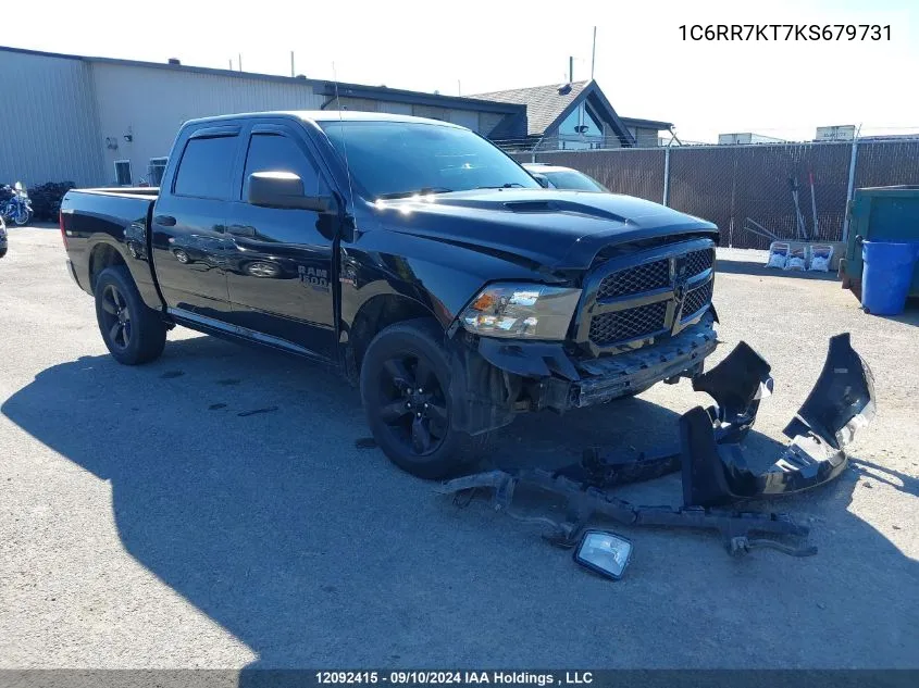 1C6RR7KT7KS679731 2019 Dodge Ram 1500