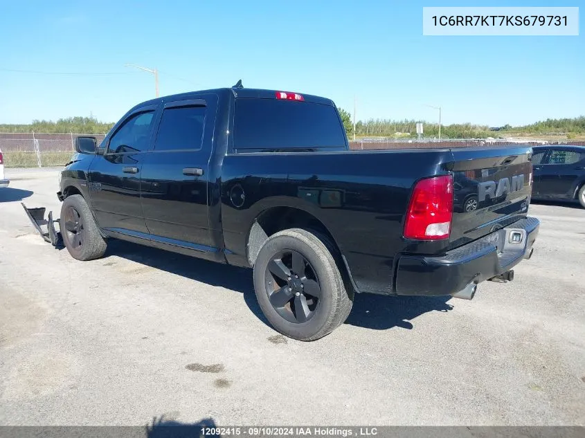 1C6RR7KT7KS679731 2019 Dodge Ram 1500