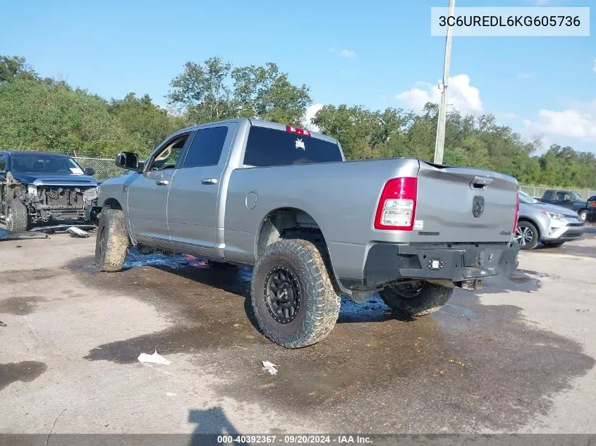 2019 Dodge Ram 2500 VIN: 3C6UREDL6KG605736 Lot: 40392367